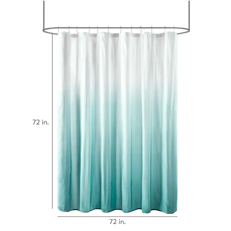 Madison Park Ara Ombre Printed Seersucker Shower Curtain