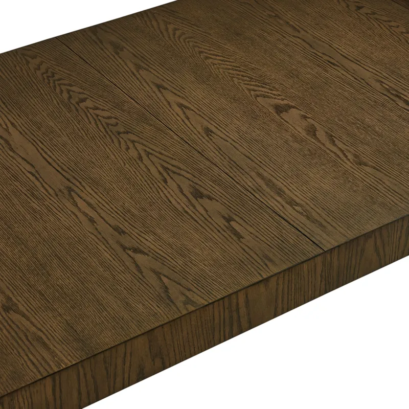 Madison Park Signature Ultra Rounded Waterfall Extension Dining Table - Weathered Brown