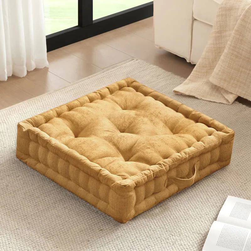 Intelligent Design Azza Poly Chenille Square Floor Pillow Cushion