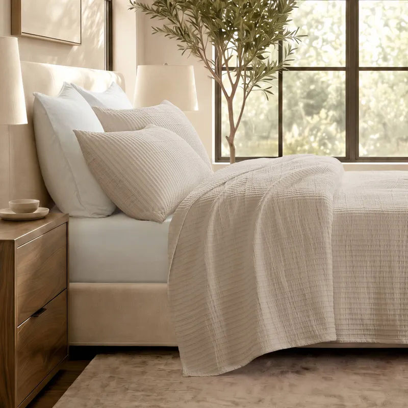 Harbor House Hayden  3-Piece Cotton Blend Textured Knit Quilt Set