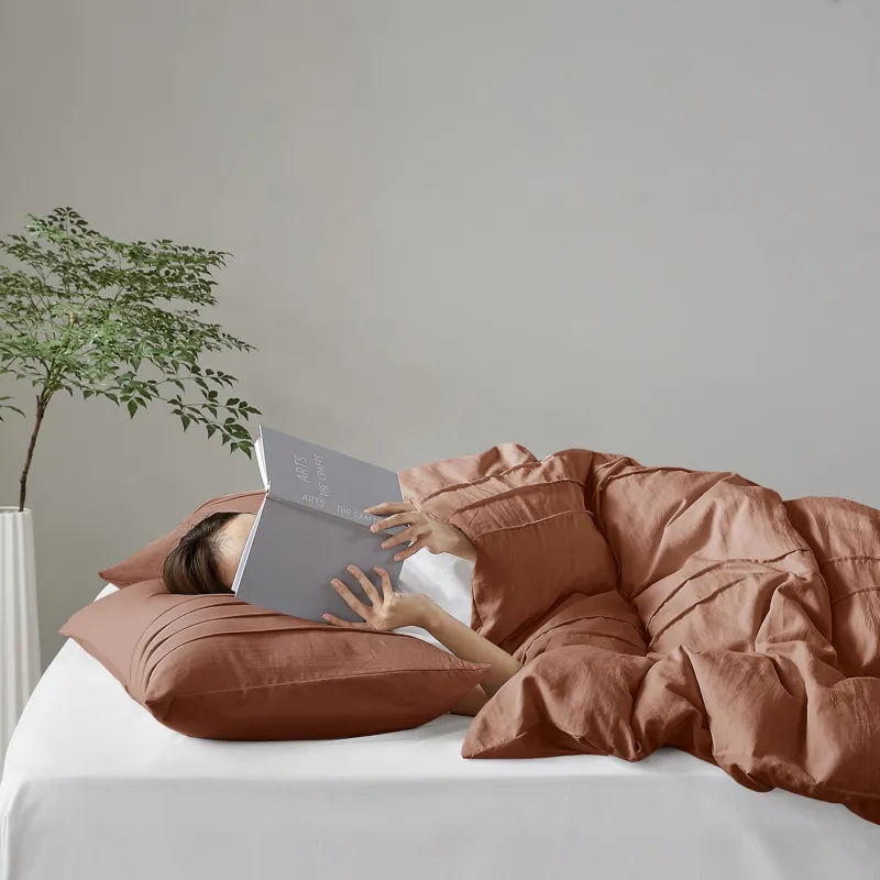 Comfort Spaces Walker Soft Washed Pleated Comforter Set