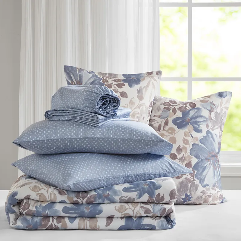 Madison Park Essentials Luna Floral Comforter Set with Bed Sheets