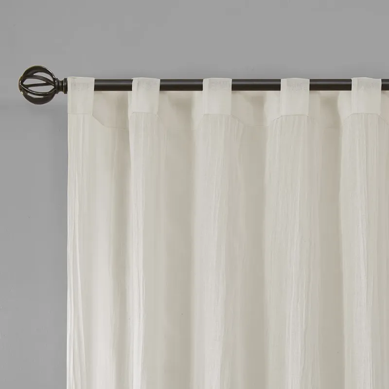 Madison Park Harper Solid Crushed Curtain Panel Pair