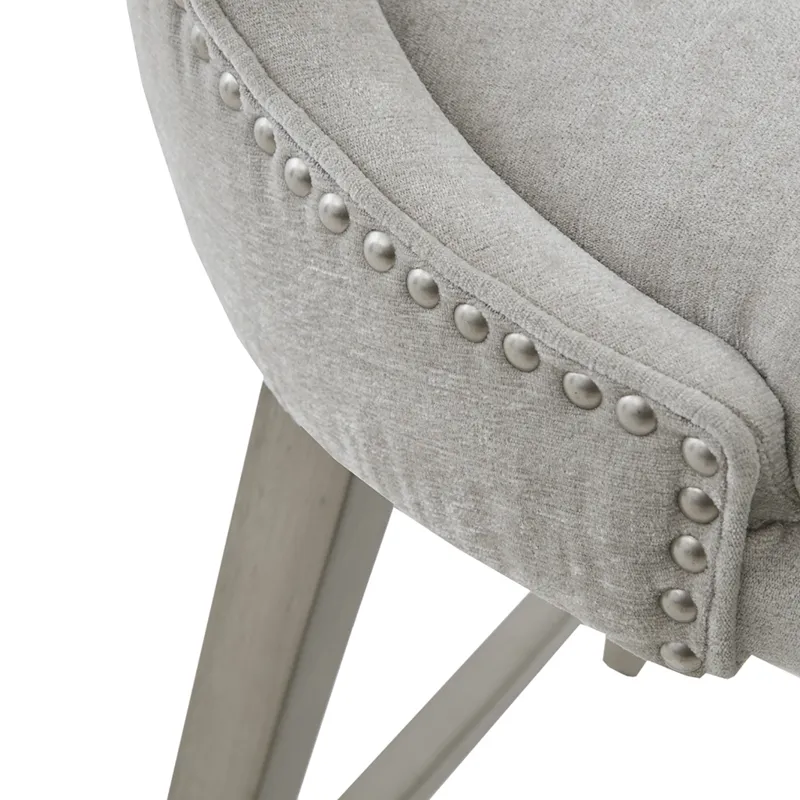 Emmett 25.75\" Swivel Counter Stool - Light Grey