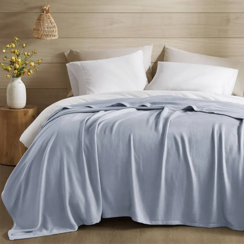 Bamboo Cotton King Rayon from Bamboo Cotton Blanket - Light Blue