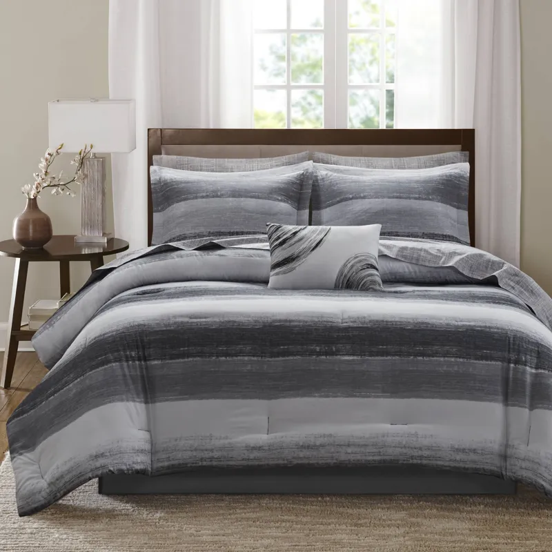 Madison Park Essentials Saben Comforter Set with Cotton Bed Sheets
