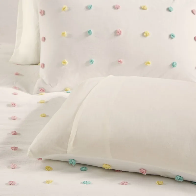 Urban Habitat Kids Callie Cotton Jacquard Pom Pom Duvet Cover Set