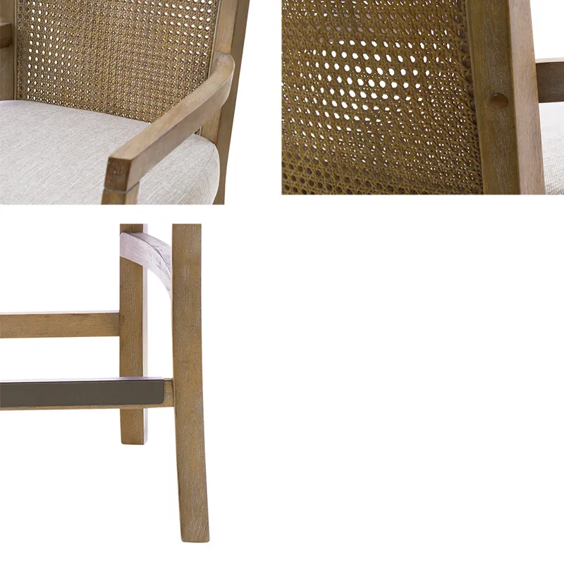 Diedra Cane Back Counter Stool - Cream/Reclaimed Natural