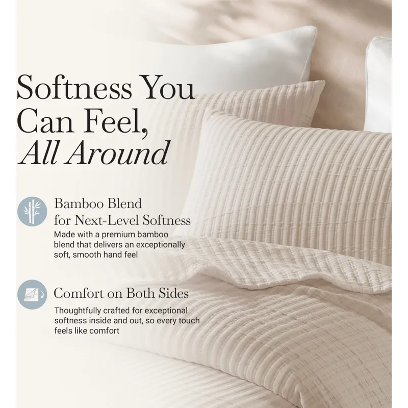 Harbor House Hayden  3-Piece Cotton Blend Textured Knit Quilt Set