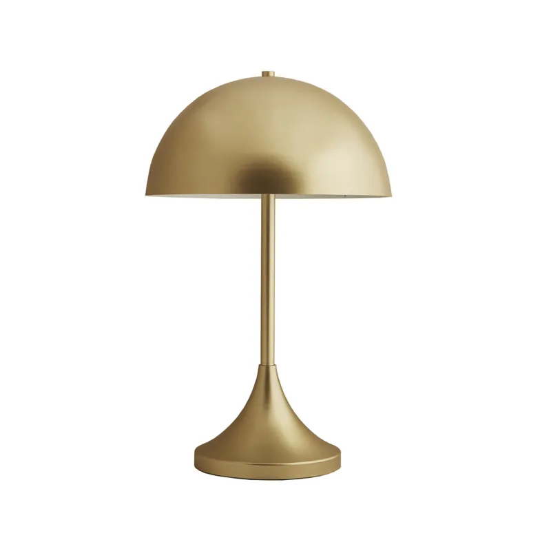 Bryson Dome-Shaped 2-Light Metal Table Lamp - Gold