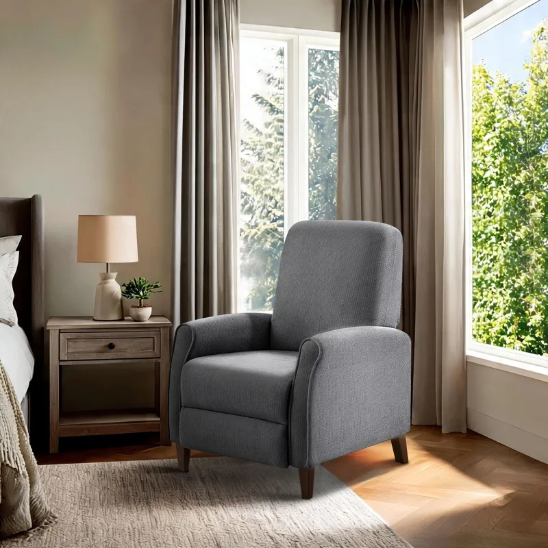 Madison Park Marena Upholstered Manual Push Back Recliner