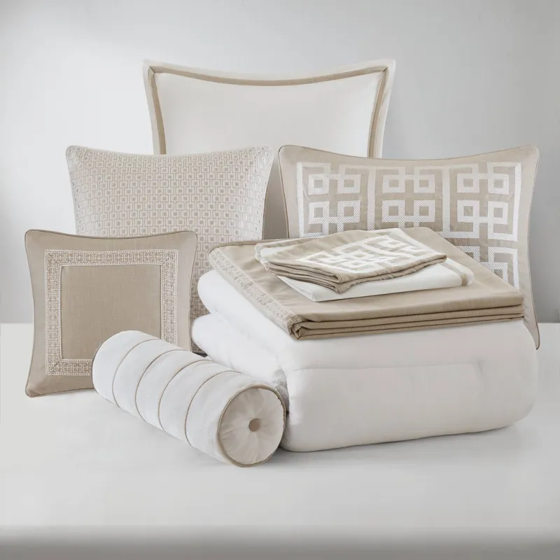 Madison Park Signature Jarvis Embroidery Oversized Duvet Style Comforter Set