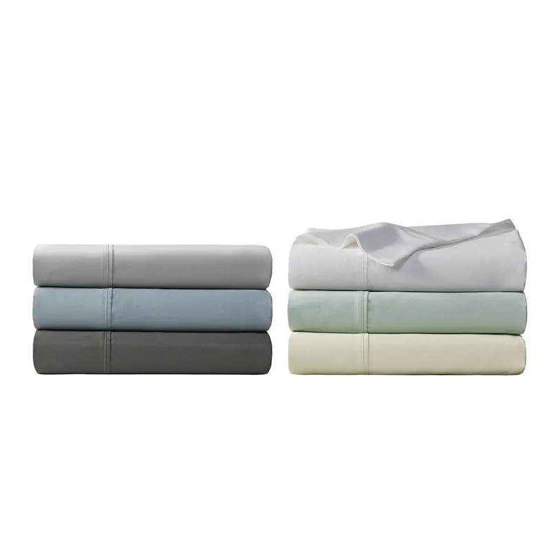 1000 Thread Count California King HeiQ Smart Temperature Cotton Blend 4 PC Sheet Set - Seafoam