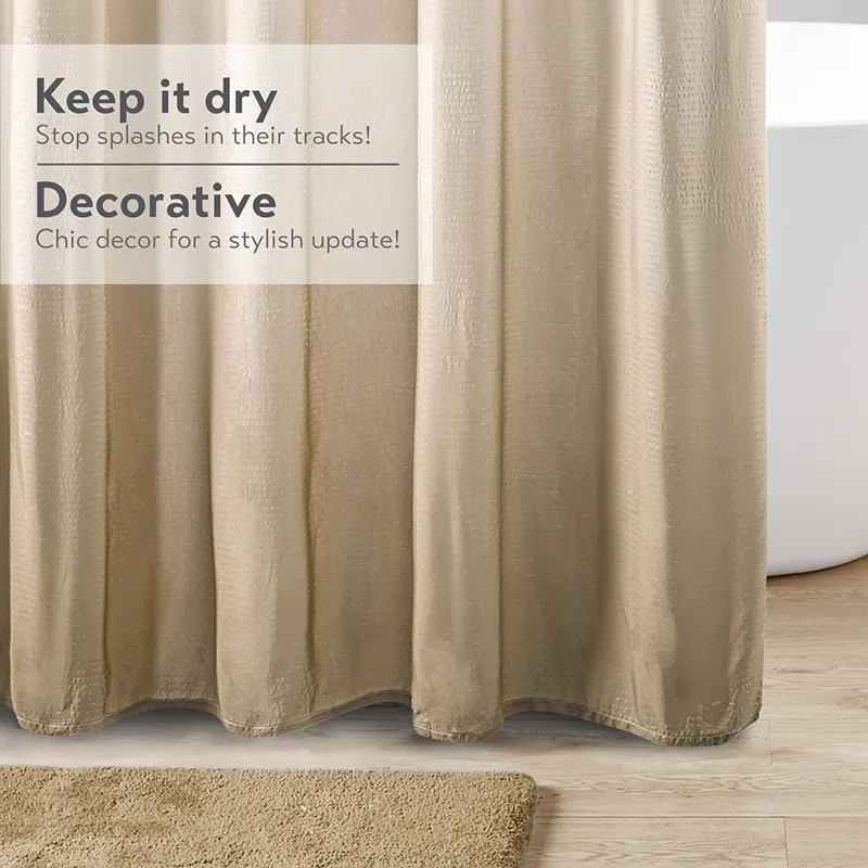 Madison Park Ara Ombre Printed Seersucker Shower Curtain