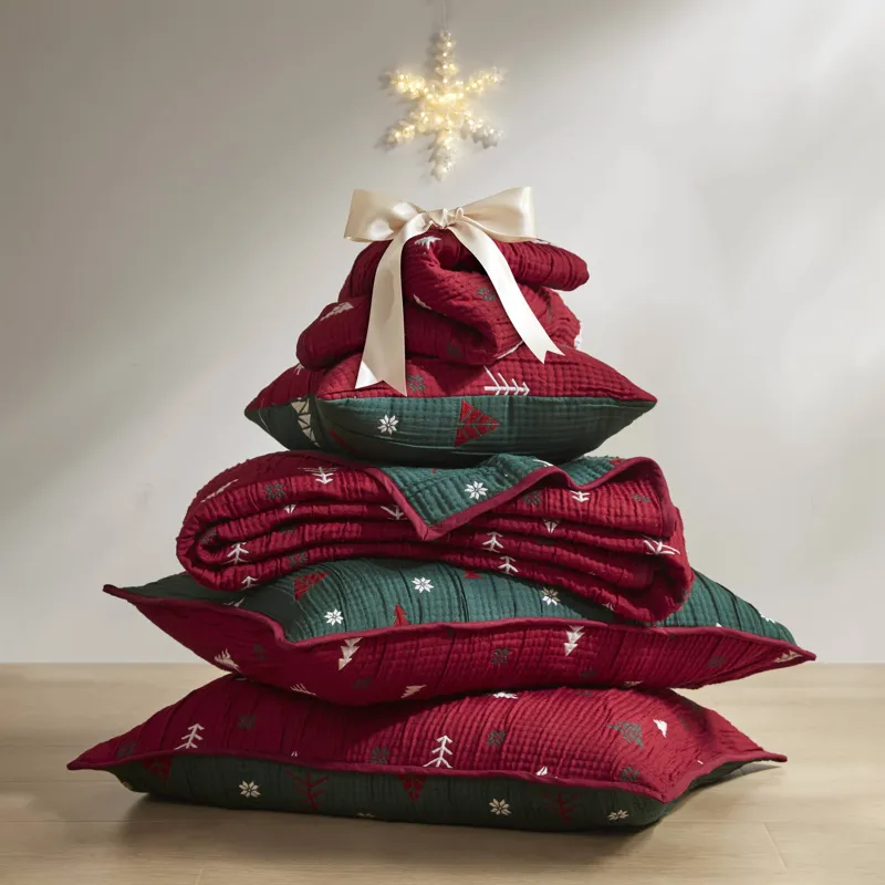 Madison Park Winter 2 Pieces Throw Set - Red