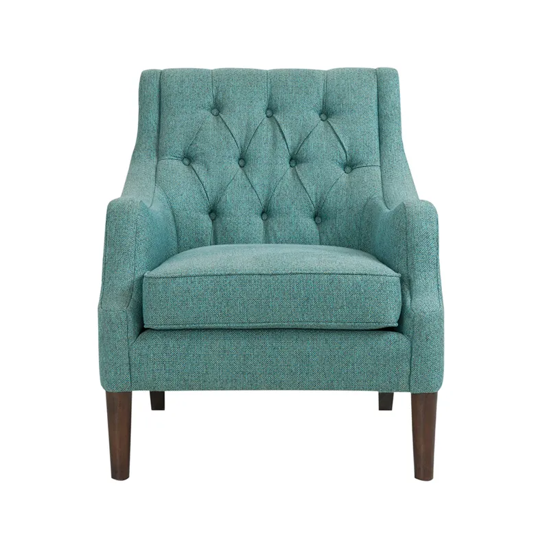 Qwen Button Tufted Accent Chair - Teal