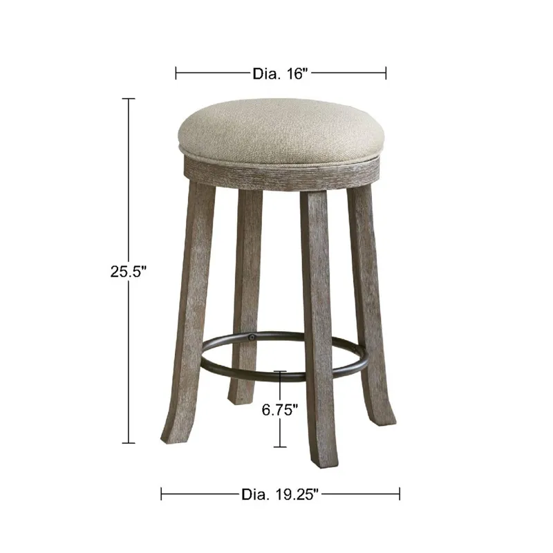 Oaktown Swivel Counter Stool - Cream/Reclaimed Grey