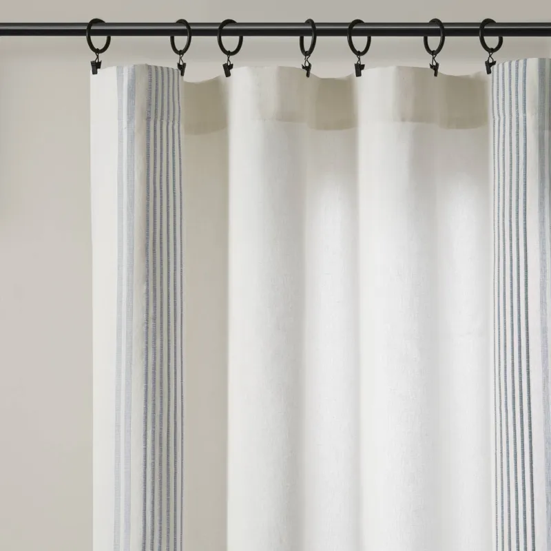 Harbor House Blue Morgan 2 window panels with 16 rings