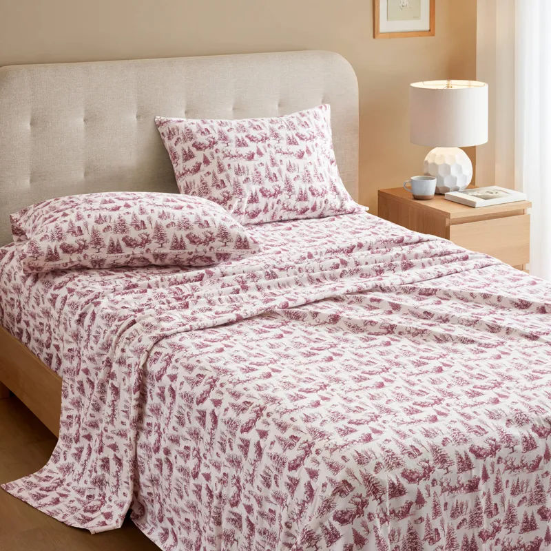 True North by Sleep Philosophy Cozy Cotton Flannel Printed Sheet Set