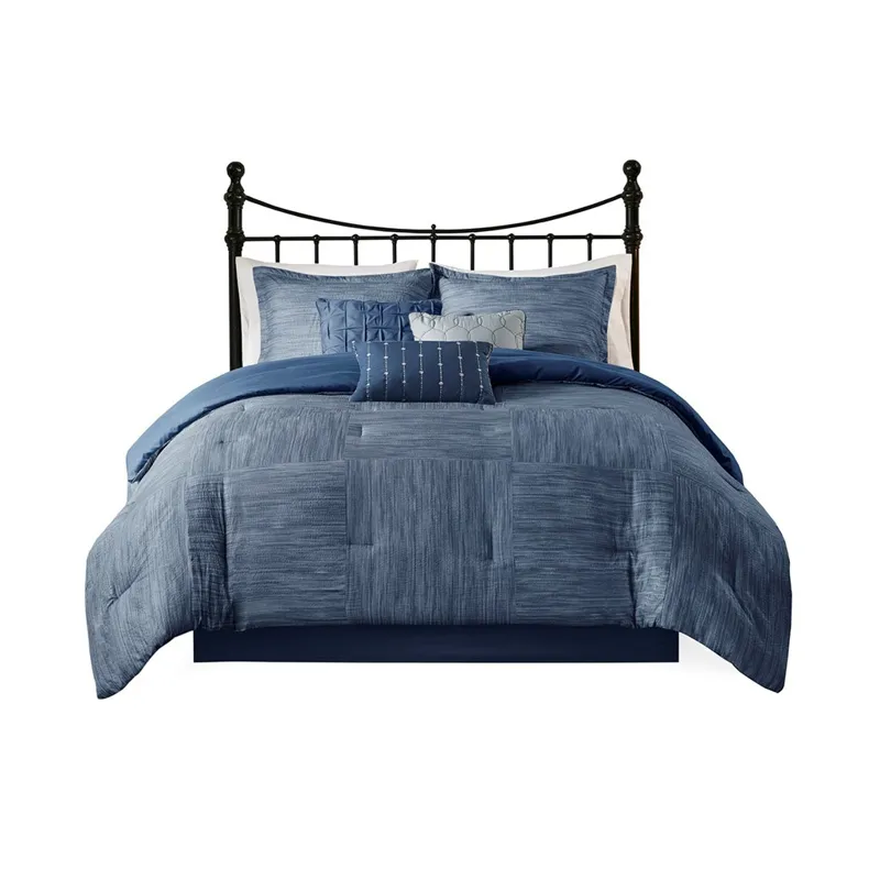Madison Park Walter 7 Piece Printed Seersucker Comforter Set