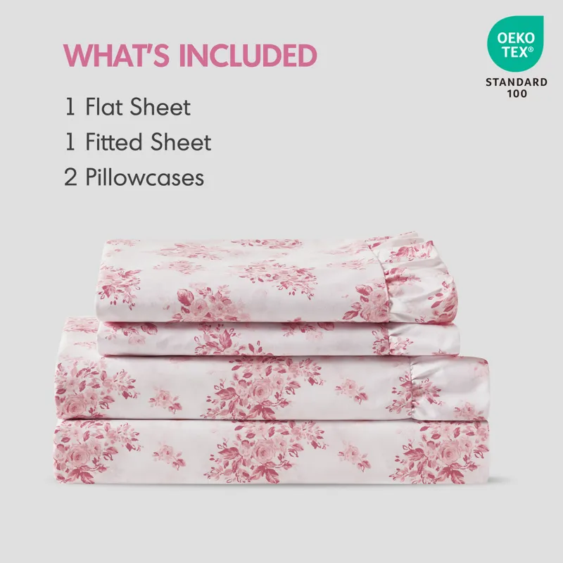 Intelligent Design Microfiber Ruffle Sheets