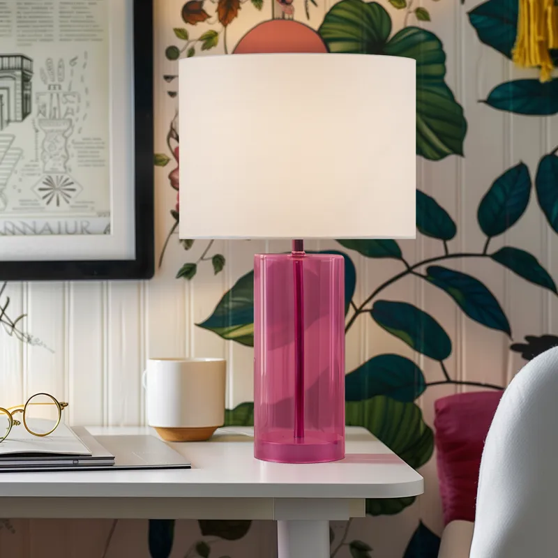 Neonova Glass Table Lamp - Pink