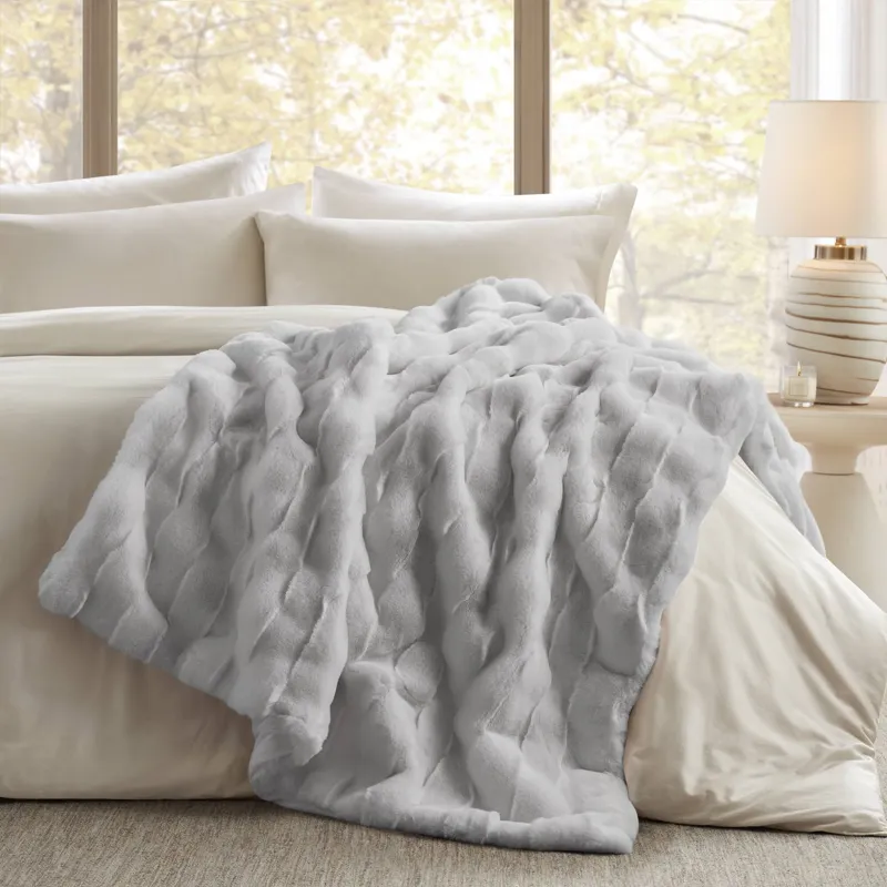 Madison Park Vivienne Faux Fur Throw