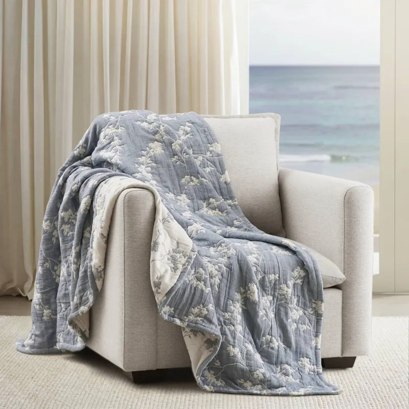 Harbor House Catalina Botanical Cotton Jacquard Throw