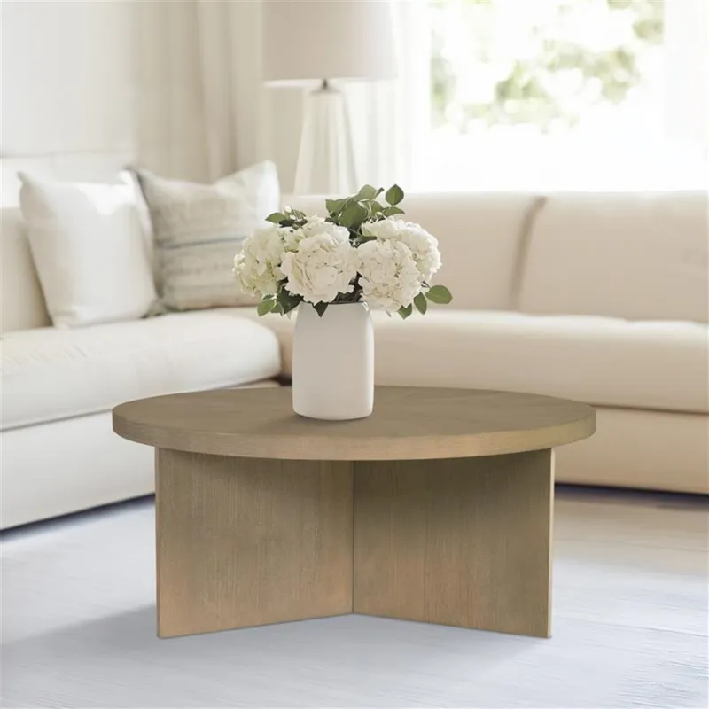 Sadie Round Coffee table - Reclaimed Greige