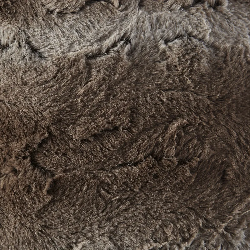 Zuri Faux Fur Square Pillow - Tan