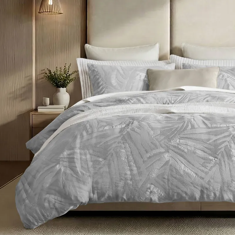 Harbor House Coastal Leaves 3 Piece 3 Piece Cotton Duvet Set
