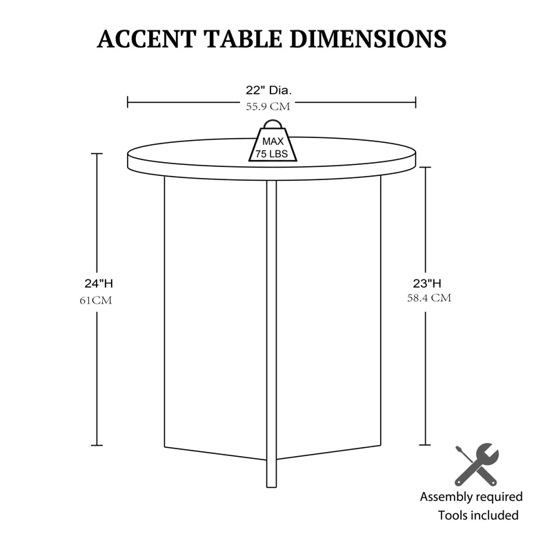 Sadie Accent Table - Walnut Brown