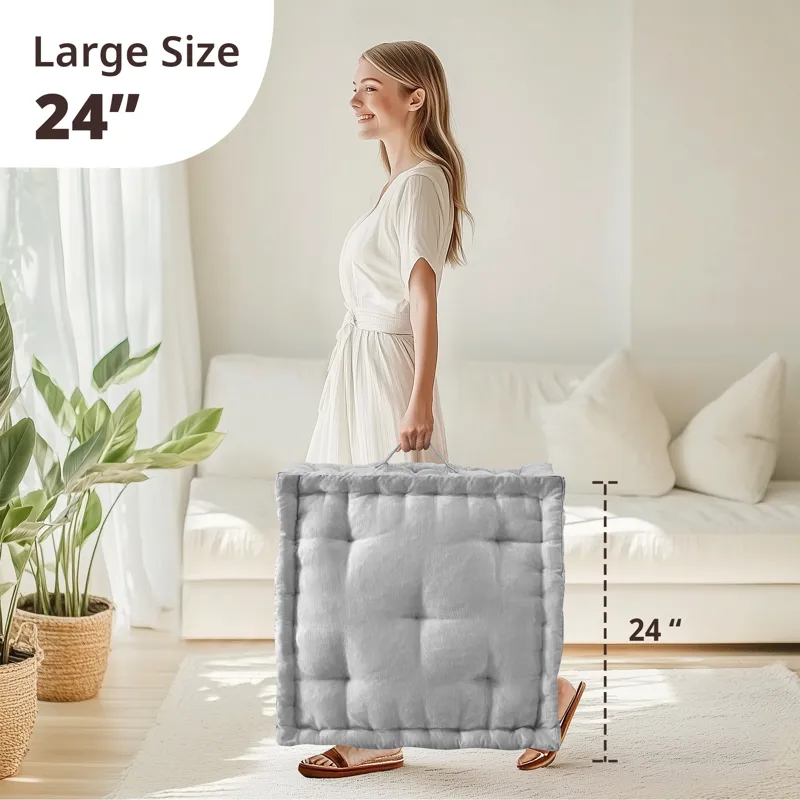 Intelligent Design Azza Poly Chenille Square Floor Pillow Cushion