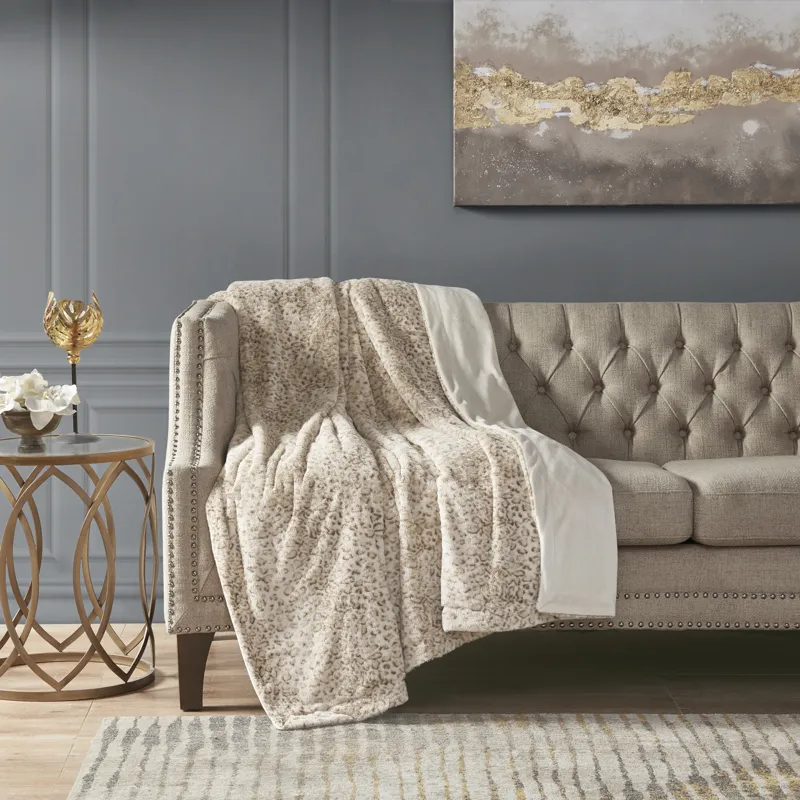 Madison Park Zuri Faux Fur Throw