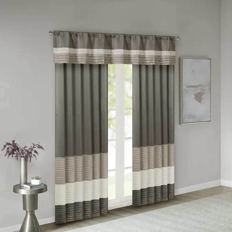 Madison Park Amherst Polyoni Pintuck Window Valance