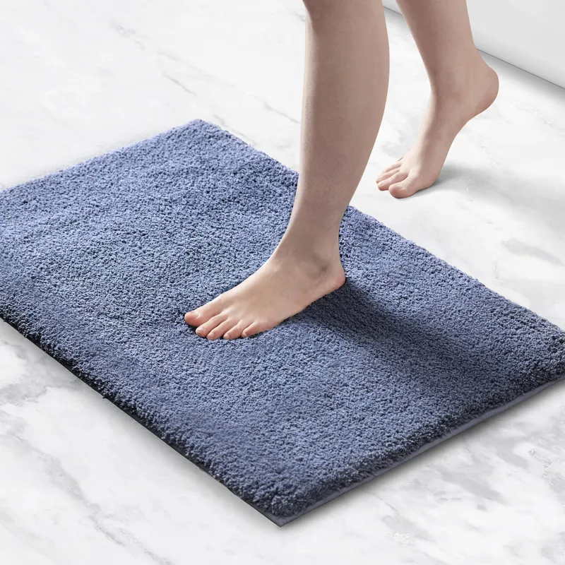 Marshmallow Bath Rug - Slate Blue