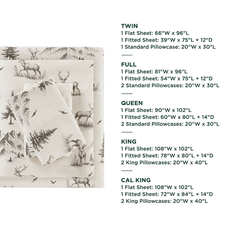 Woolrich Cotton Flannel Sheet Set