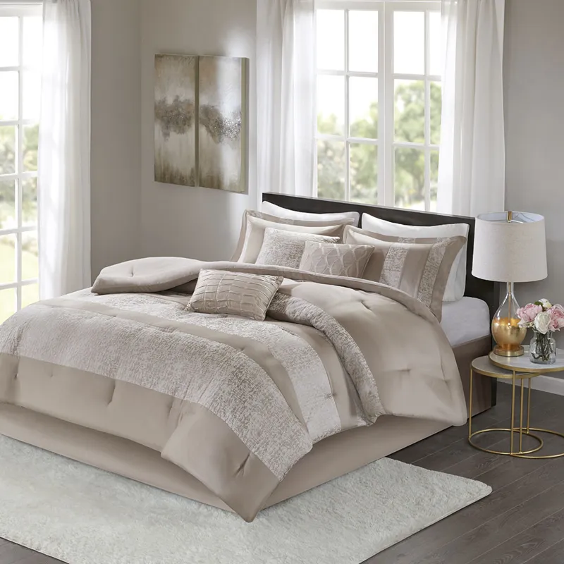 Madison Park Ava 7 Piece Chenille Jacquard Comforter Set
