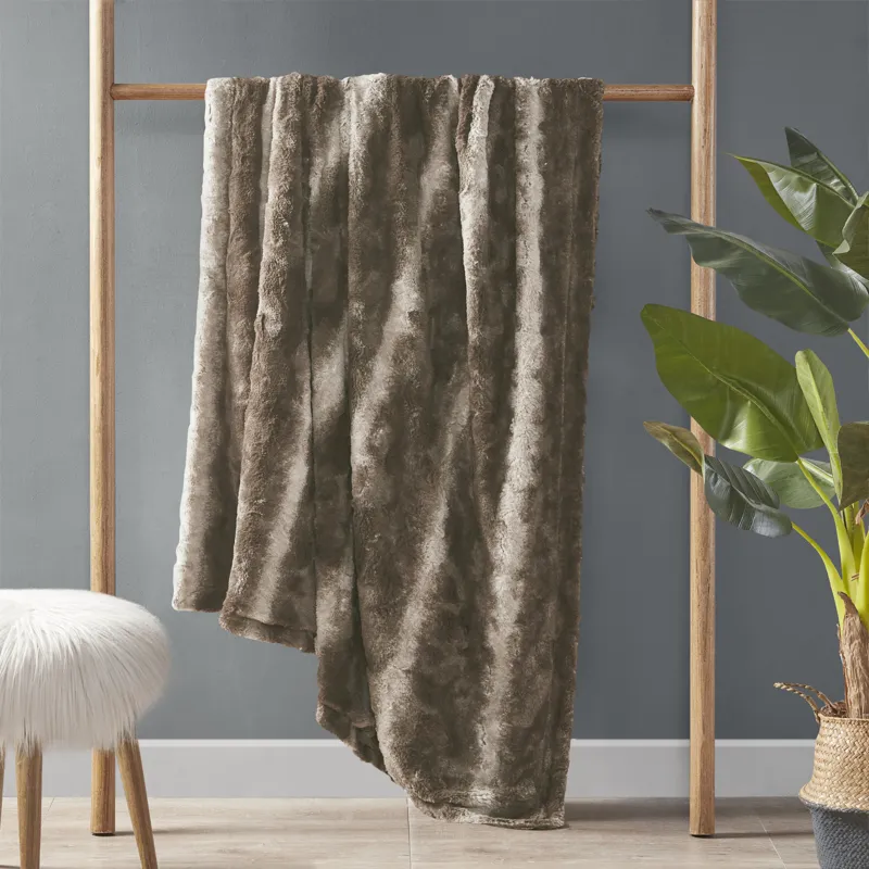 Madison Park Zuri Faux Fur Throw