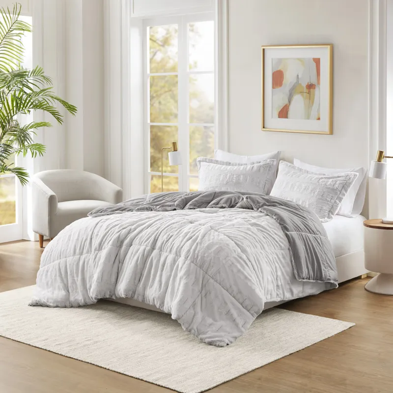 Madison Park Gia Faux Fur Comforter Mini Set