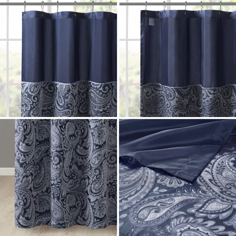 Madison Park Aubrey Jacquard Shower Curtain