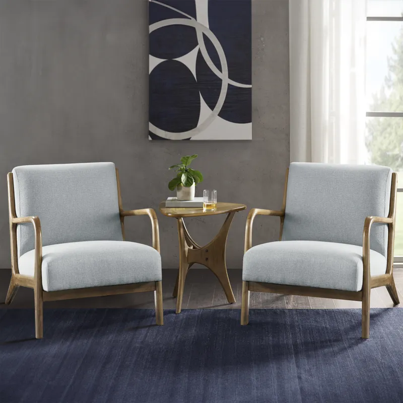 Novak Lounge Chair Set of 2 - Light Blue