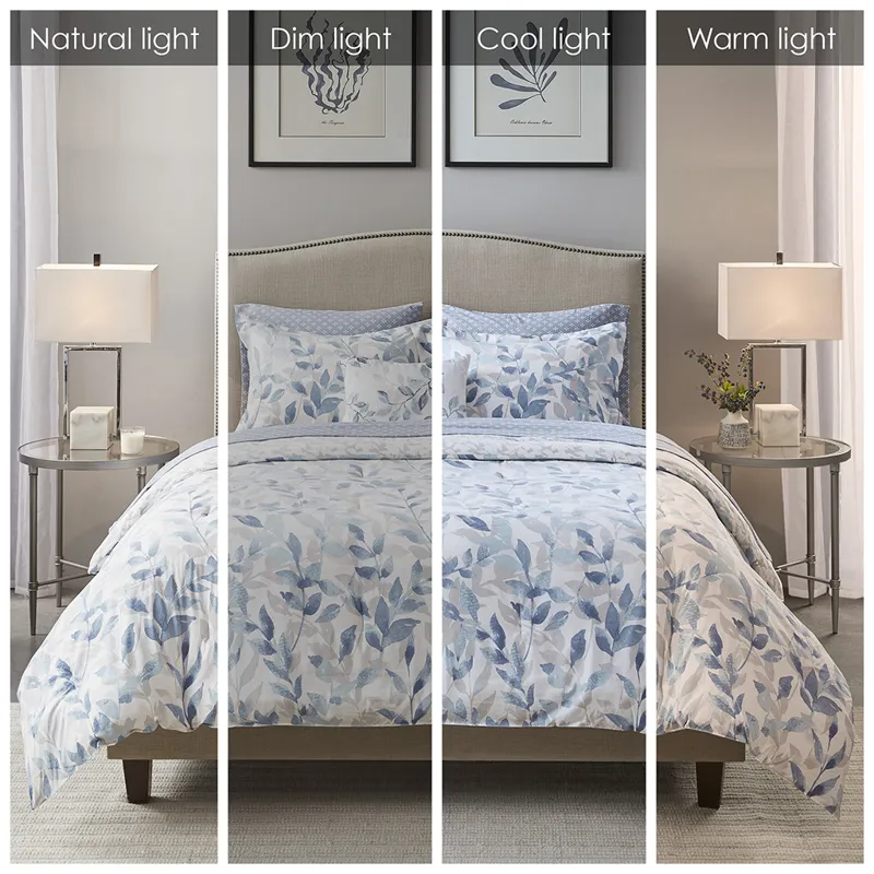 Madison Park Essentials Sofia Reversible Comforter Set with Bed Sheets