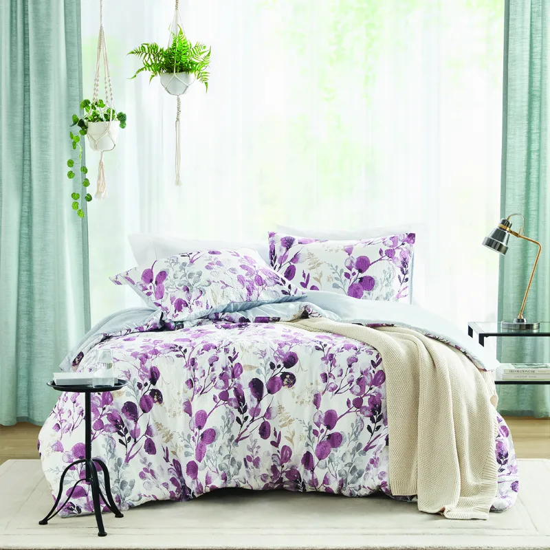 Super Listing Gabby Reversible Floral Botanical Seersucker Comforter Set