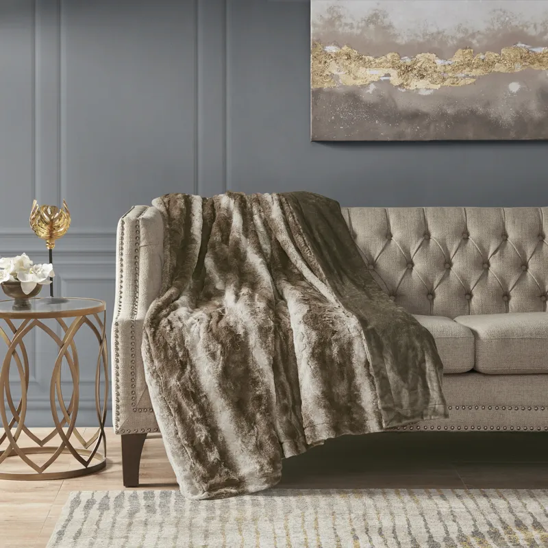 Madison Park Zuri Faux Fur Throw