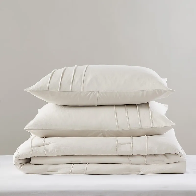 Comfort Spaces Walker Soft Washed Pleated Comforter Set