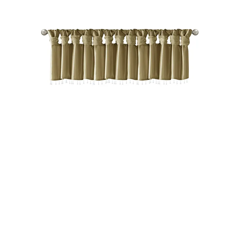 Madison Park Emilia Lightweight Faux Silk Valance With Beads