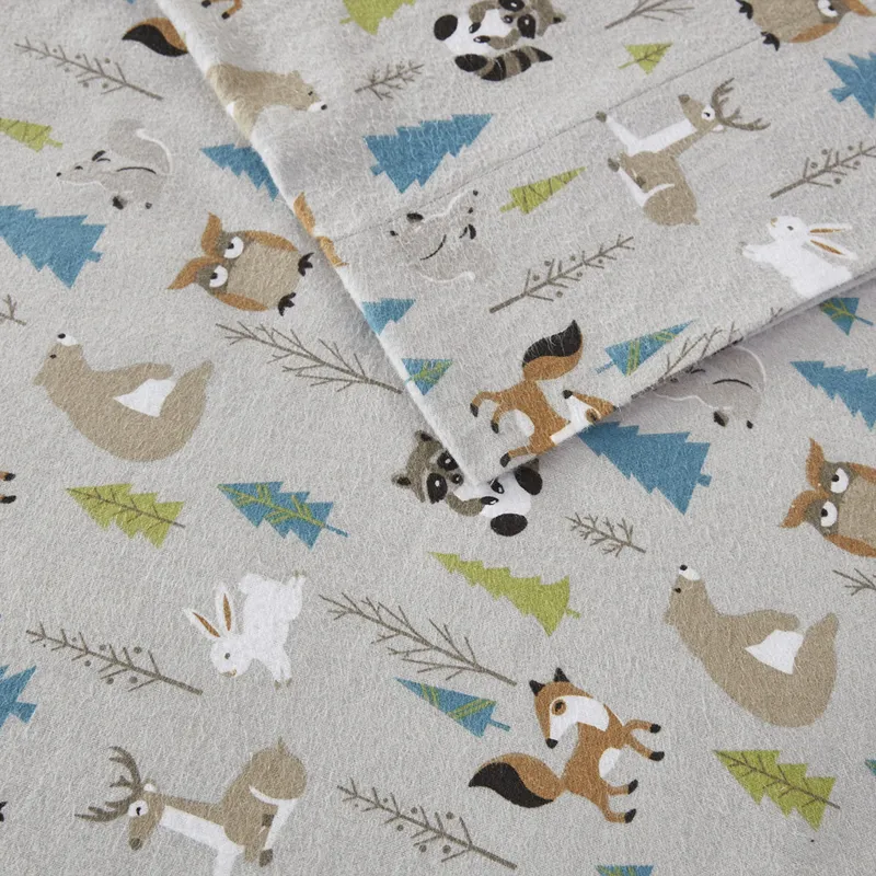 True North by Sleep Philosophy Cozy Cotton Flannel Printed Sheet Set
