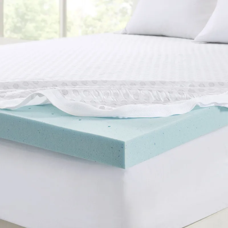 3\" Gel Memory Foam with Cooling Cover King Hypoallergenic 3\" Cooling Gel Memory Foam Mattress Topp