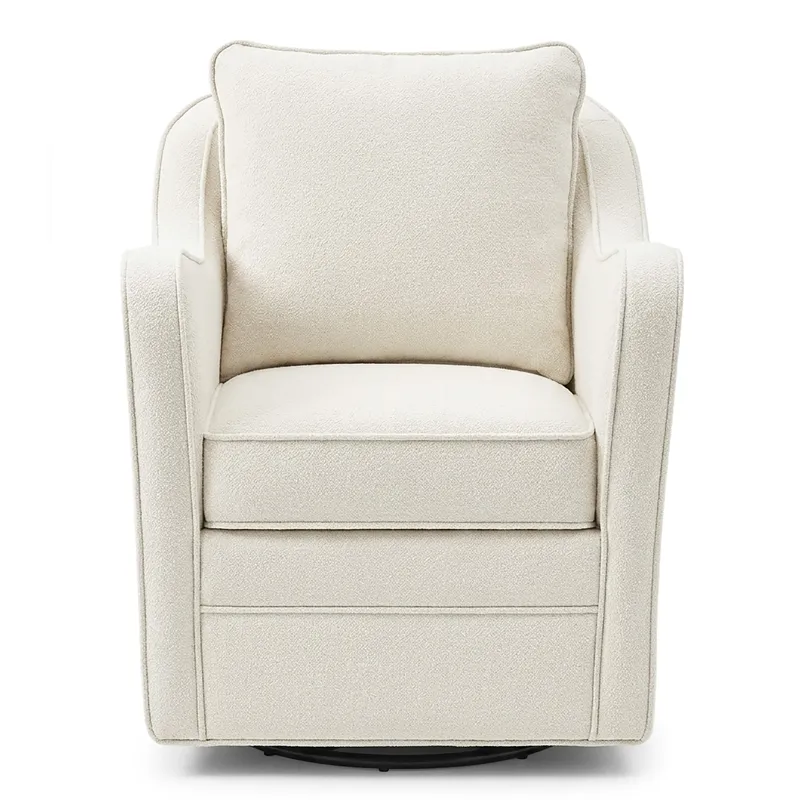 Madison Park Brianne Upholstered Swivel Curved Armchair